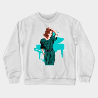 Isabelle Huppert - An illustration by Paul Cemmick Crewneck Sweatshirt